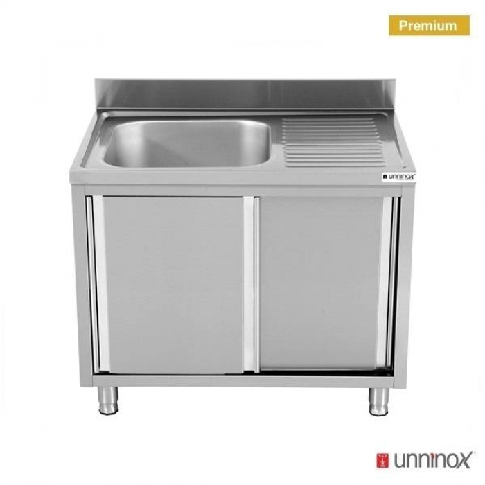 Spülenunterschrank 1 Schale links 140x70x85cm Edelstahl Gastronomie