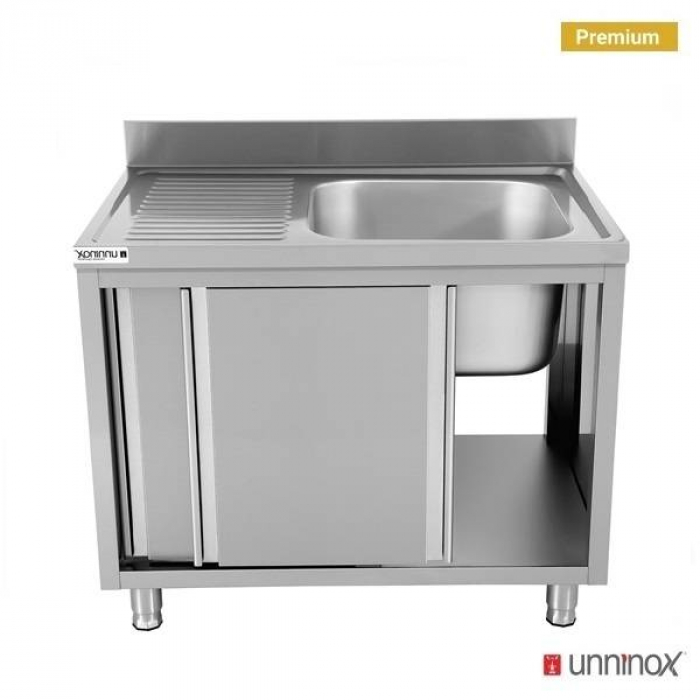 Spülenunterschrank 1 Schüssel rechts 120x70x85cm Gastronomie