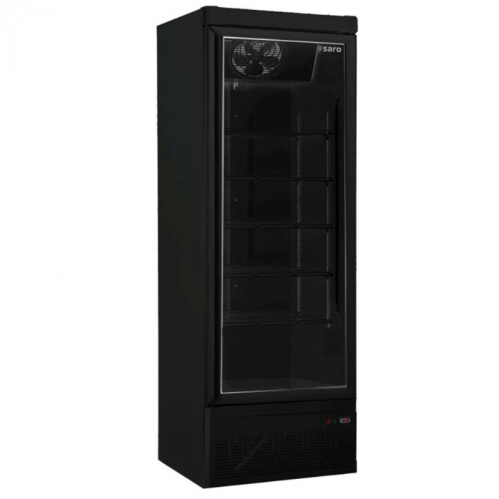 Tiefkühlschrank 1 Glastür schwarz | B 750 x T 760 x H 1997 mm