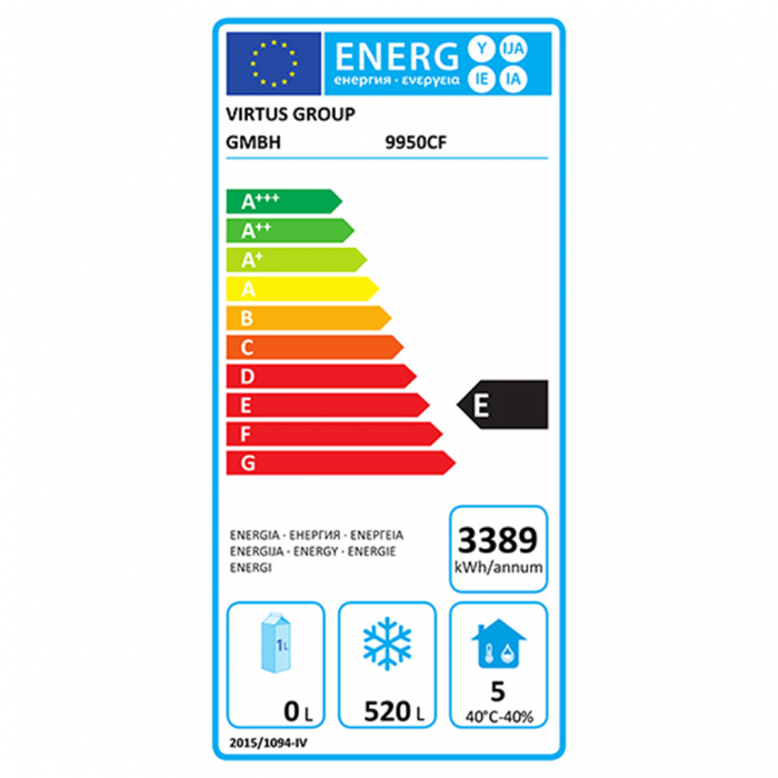 Mastro Tiefkühlschrank für 54 Speiseeisbehälter | -10°/-30°C