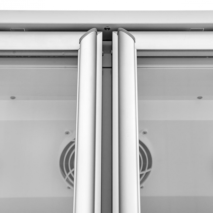 TOPLINE Getränkekühlschrank 1040 Liter Weiß mit Leuchtaufsatz