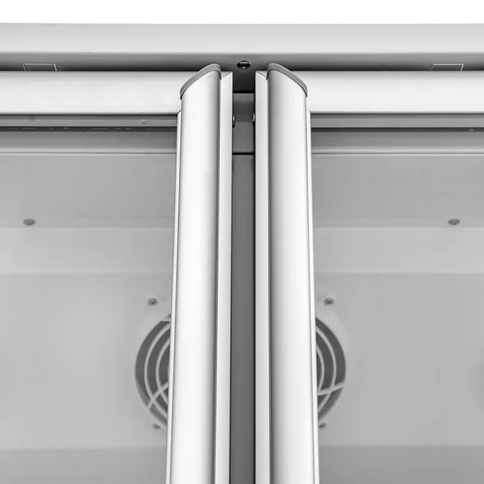 TOPLINE Getränkekühlschrank 1040 Liter Weiß mit Leuchtaufsatz