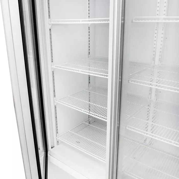 TOPLINE Getränkekühlschrank 1040 Liter Weiß mit Leuchtaufsatz