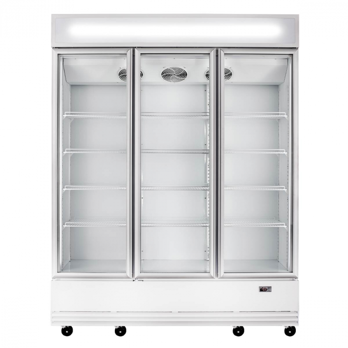 Kühlschrank mit 3 Glastüren und Werbetafel - Modell GTK-1065
