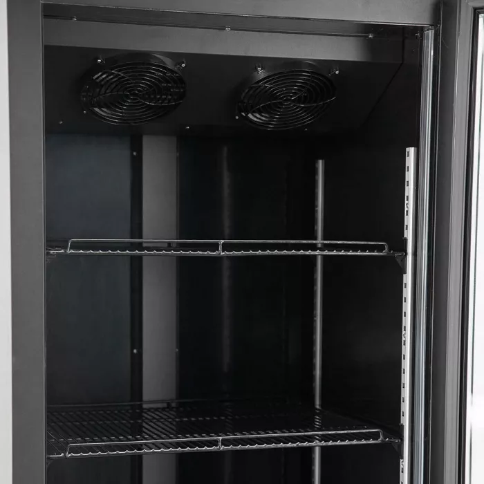 TOPLINE Getränkekühlschrank 570 Liter mit LED-Leuchtaufsatz & Glastür