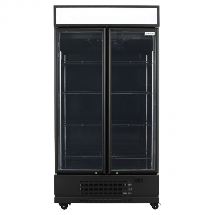TOPLINE Getränkekühlschrank 870 Liter mit LED-Leuchtaufsatz & 2 Glastüren
