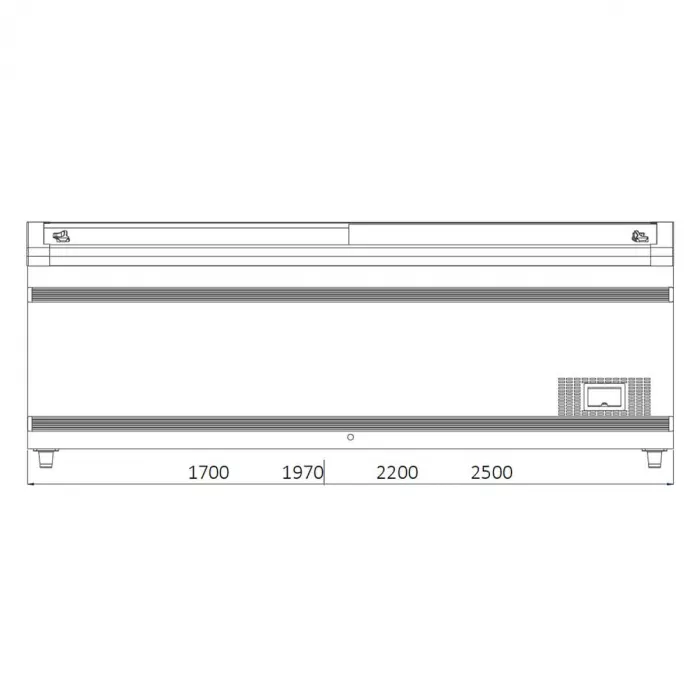 TOPLINE Tiefkühltruhe 900 Liter mit Glasschiebedeckel & LED