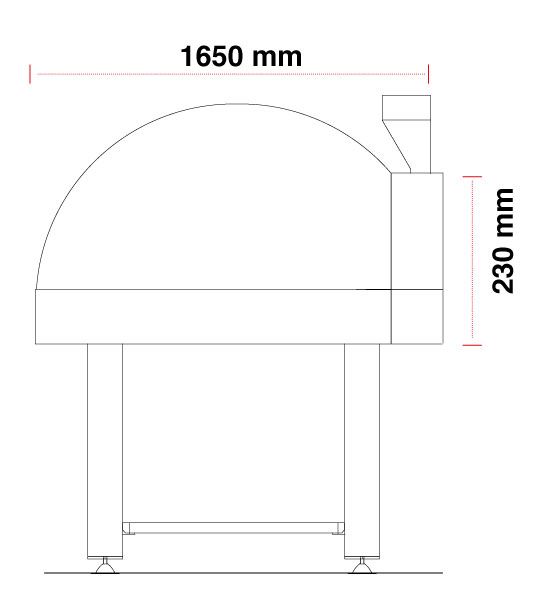 Holz Pizzaofen Pavesi JOY 120H | Backfläche statisch | 4 bis 5 Pizzen