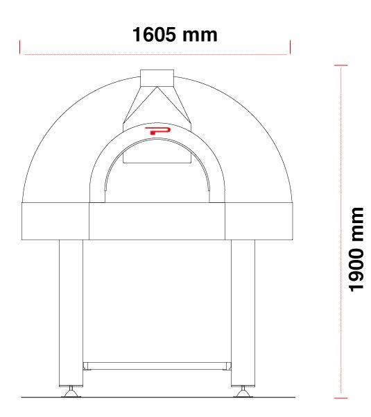 Holz Pizzaofen Pavesi JOY 120H | Backfläche statisch | 4 bis 5 Pizzen