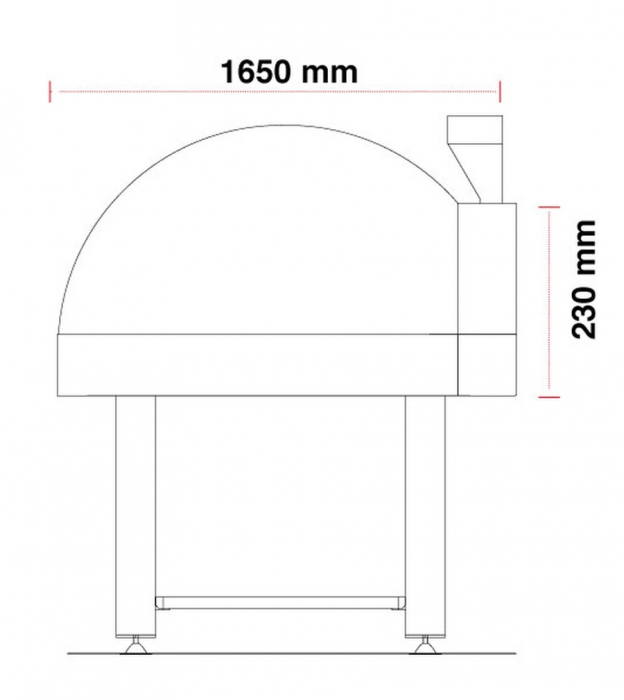 Gas Pizzaofen Pavesi JOY 120G | Backfläche statisch | 4 bis 6 Pizzen