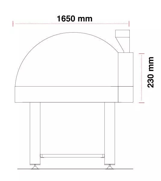 Gas Pizzaofen Pavesi JOY 120G | Backfläche statisch | 4 bis 6 Pizzen