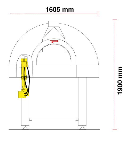 Gas Pizzaofen Pavesi JOY 120G | Backfläche statisch | 4 bis 6 Pizzen