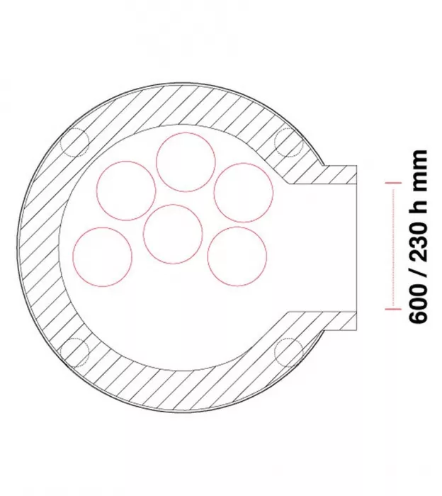 Gas Pizzaofen Pavesi JOY 120G | Backfläche statisch | 4 bis 6 Pizzen