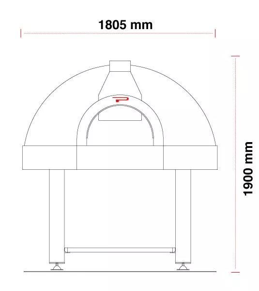 Holz Pizzaofen Pavesi JOY 140/160H | Backfläche statisch | 9 bis 11 Pizzen