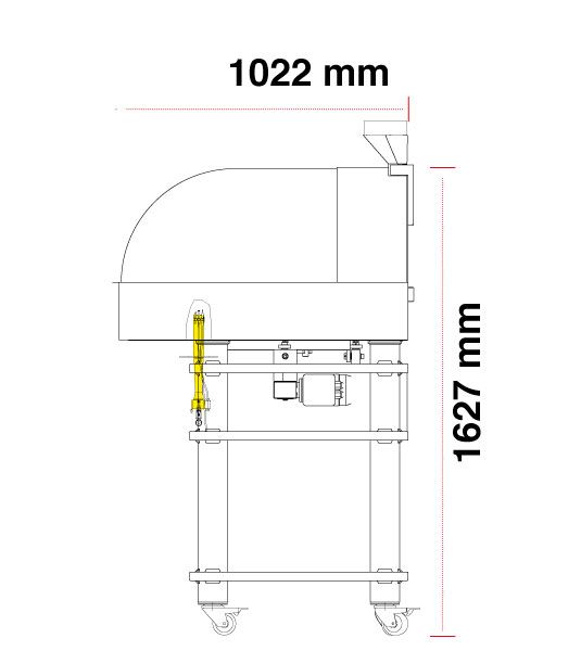 Mobiler Gasbackofen Pavesi JOY 60 | 1/2 Pizzen | Backfläche statisch