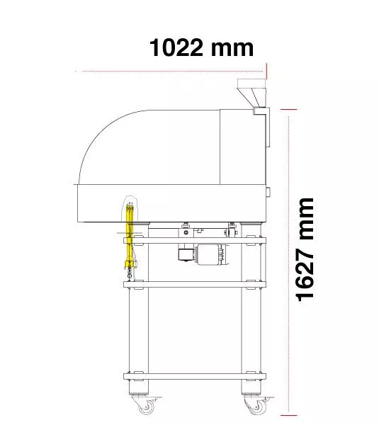 Mobiler Gasbackofen Pavesi JOY 60 | 1/2 Pizzen | Backfläche statisch