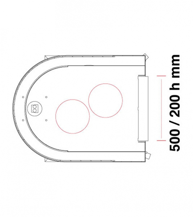 Mobiler Gasbackofen Pavesi JOY 60 | 1/2 Pizzen | Backfläche statisch