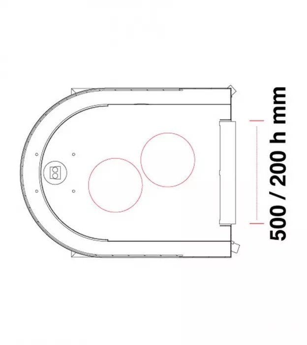Mobiler Gasbackofen Pavesi JOY 60 | 1/2 Pizzen | Backfläche statisch