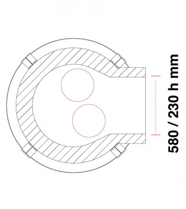 Holzbackofen ideal für Garten | Pavesi JOY 90 | 2 bis 3 Pizzen