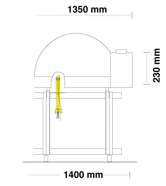 Gasbackofen ideal für Garten | Pavesi JOY 90G | 2/3 Pizzen