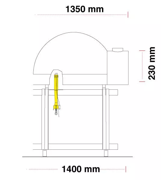 Gasbackofen ideal für Garten | Pavesi JOY 90G | 2/3 Pizzen