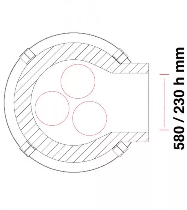 Gasbackofen ideal für Garten | Pavesi JOY 90G | 2/3 Pizzen
