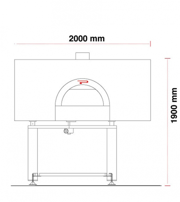 Holz Pizzaofen Pavesi PVP 130 ROUND | Backfläche rotierend | 10 bis 12 Pizzen