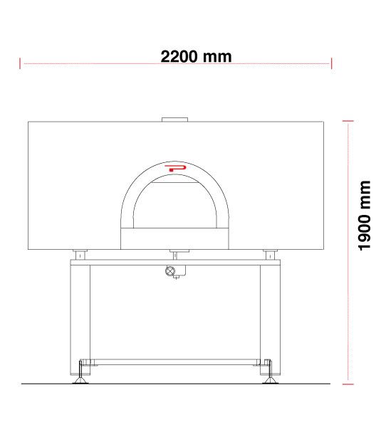 Holz Pizzaofen Pavesi PVP 150 ROUND | Backfläche rotierend | 14 bis 18 Pizzen