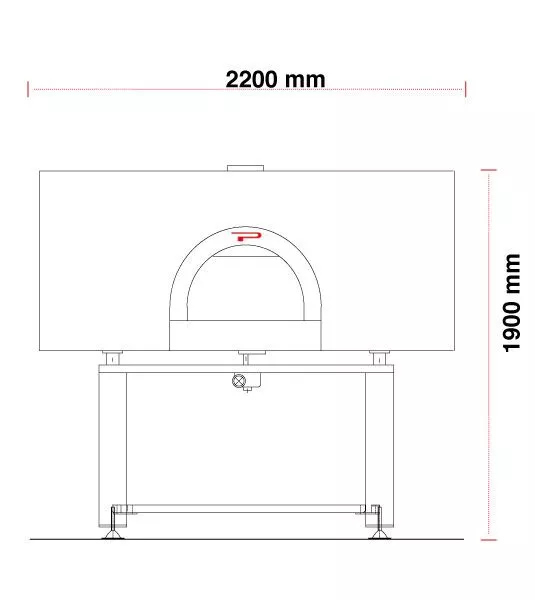 Holz Pizzaofen Pavesi PVP 150 ROUND | Backfläche rotierend | 14 bis 18 Pizzen
