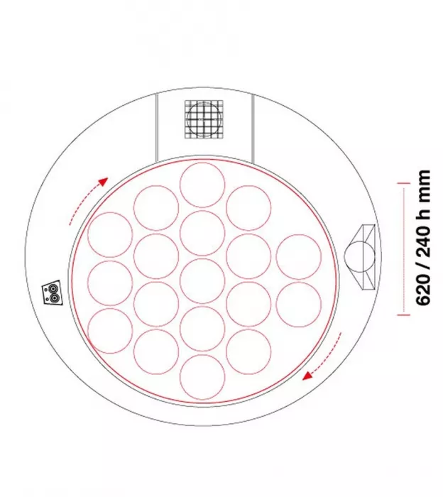 Holz Pizzaofen Pavesi PVP 150 ROUND | Backfläche rotierend | 14 bis 18 Pizzen