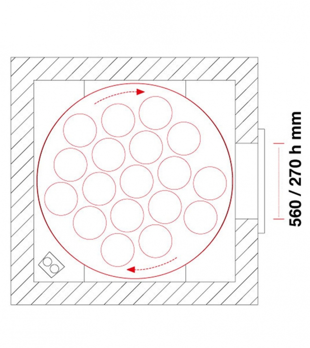 Gas Pizzaofen Pavesi PVP 150 | Backfläche rotierend | 14 bis 18 Pizzen