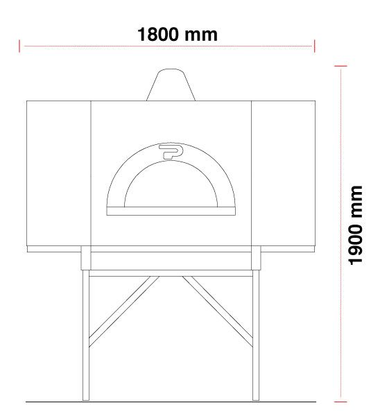 Holz Pizzaofen Pavesi RPM 140/160H | Backfläche statisch | Bis 11 Pizzen