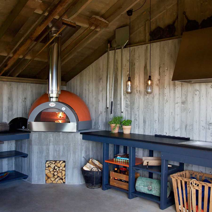 Holzbackofen ideal für Garten | Pavesi JOY 90 | 2 bis 3 Pizzen