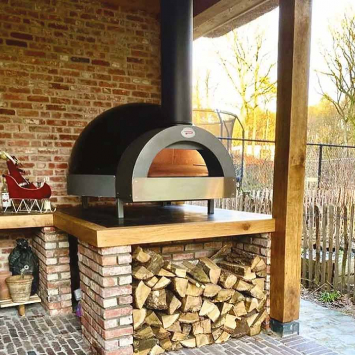 Holzbackofen ideal für Garten | Pavesi JOY 90 | 2 bis 3 Pizzen
