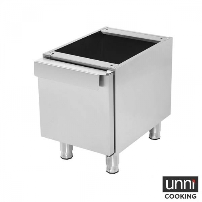 Untergestell 650-Kochlinie 400x650 mm mit Tür, stabil, montiert