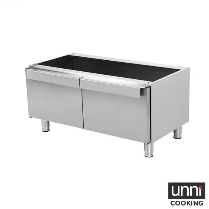 Untergestell 650-Kochlinie 1020x650xH560 mit Tür, montiert