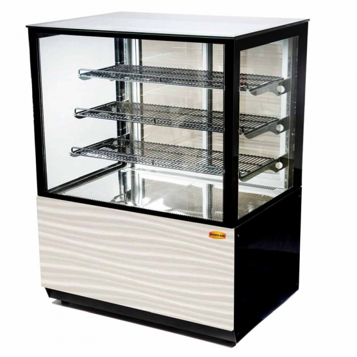 Wärmevitrine Weiß-Schwarz 1250x750x1300