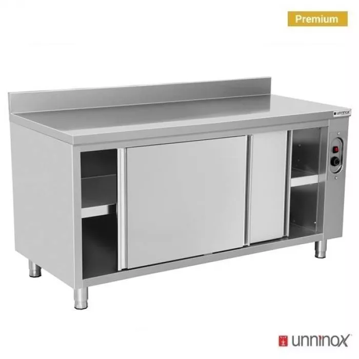 Wärmeschrank1200x700x850 mm mit Aufsatz, 1,5 kW, 2 Schiebetüren