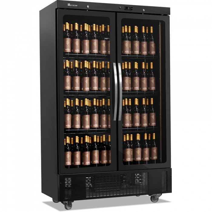 Weinkühlschrank gross mit Glastür 280 Flaschen | 1180x600x1980