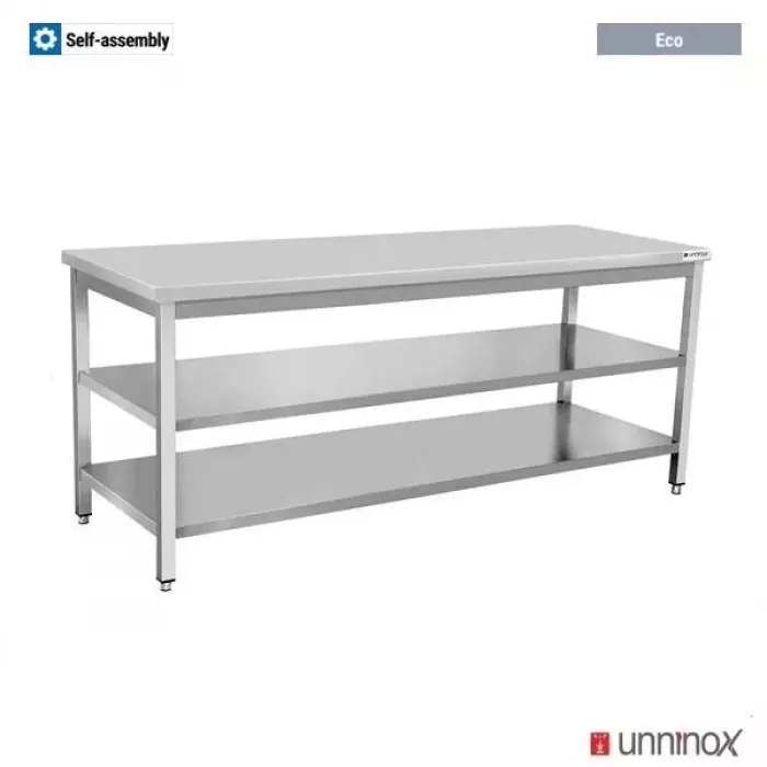 Arbeitstisch 700x700x850 mm Doppelboden ohne Aufkantung stabil