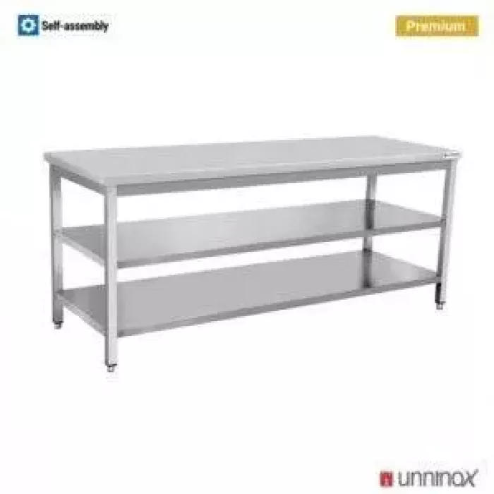 Arbeitstisch 150x70x85 cm ohne Aufkantung Doppelboden 700 mm tief