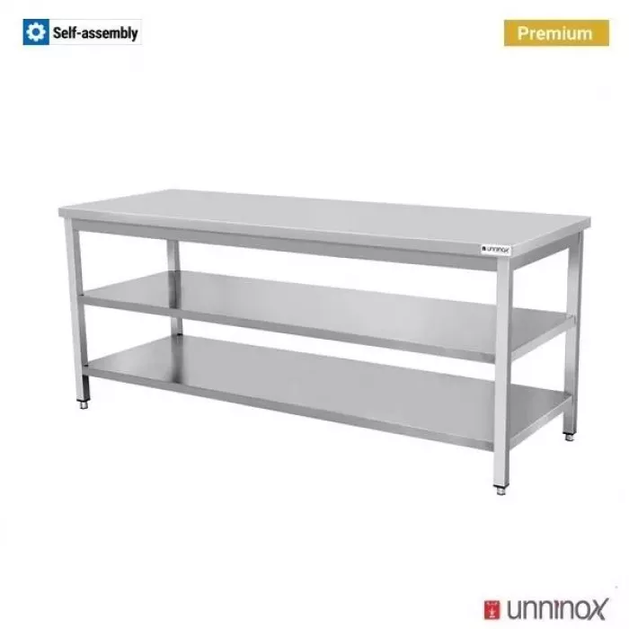 Arbeitstisch 150x70x85 cm ohne Aufkantung Doppelboden 700 mm tief