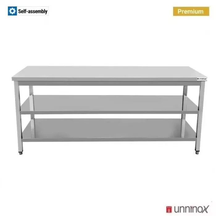 Arbeitstisch 150x70x85 cm ohne Aufkantung Doppelboden 700 mm tief
