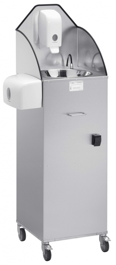 Mobiles Handwaschbecken | 3-seitigem Spritzschutz