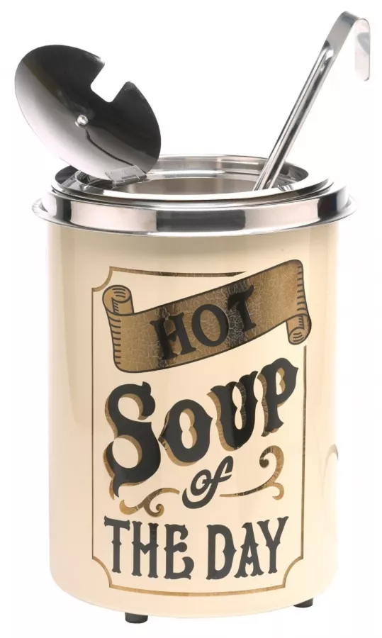 Hot-Pot Suppentopf | Beige mit Echtgoldverzierungen