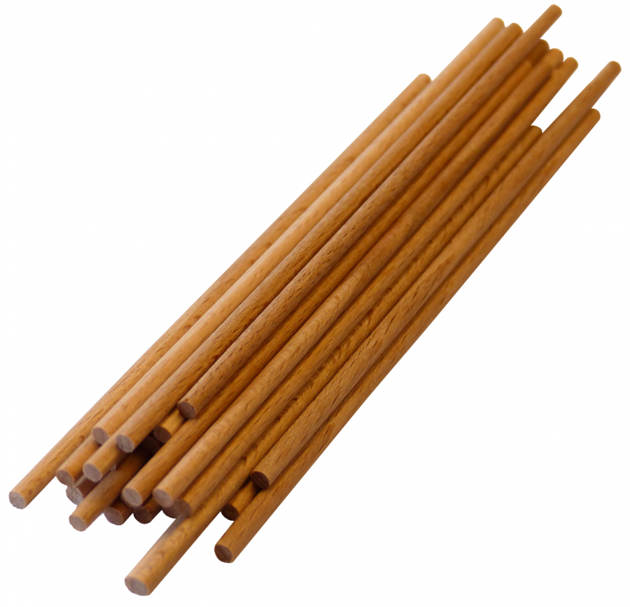 Rundstiele aus Buchenholz | 150 x 3,8 mm | 1000 Stück