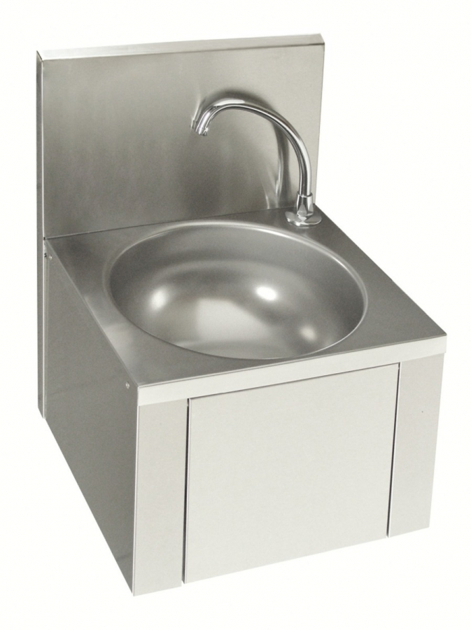 Rundes Handwaschbecken mit Kniebedienung