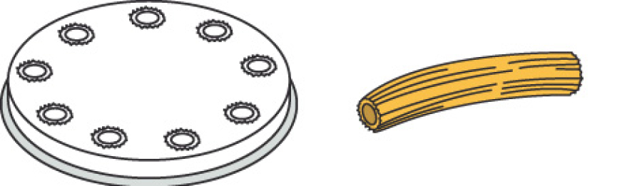 Pasta-schijf Ø 57 mm Bucatini voor pastamachine PF25E/PF40E