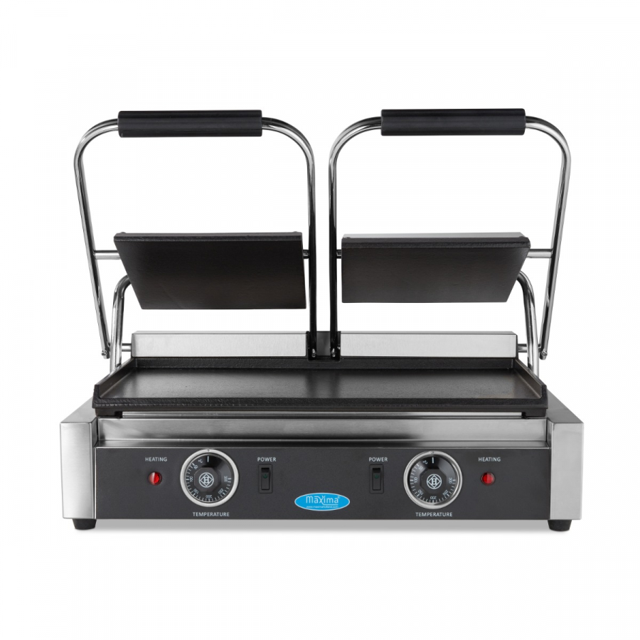 Kontaktgrill - glatte - Doppelgrillplatte - 2 x 22 cm