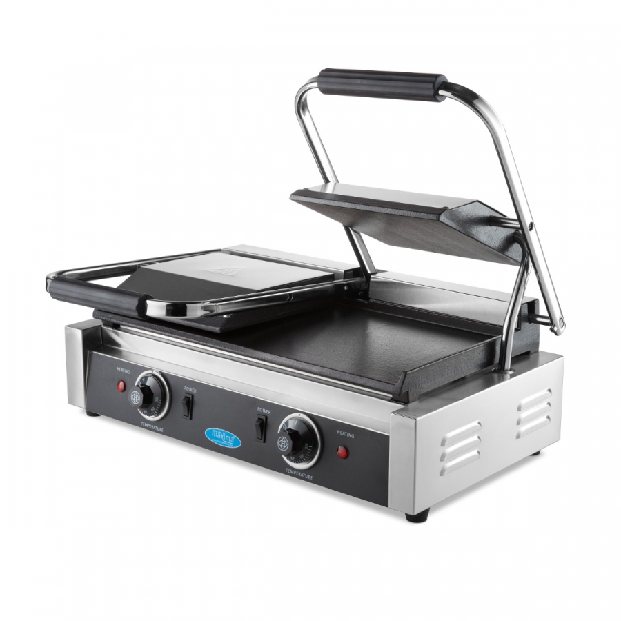 Kontaktgrill - glatte - Doppelgrillplatte - 2 x 22 cm